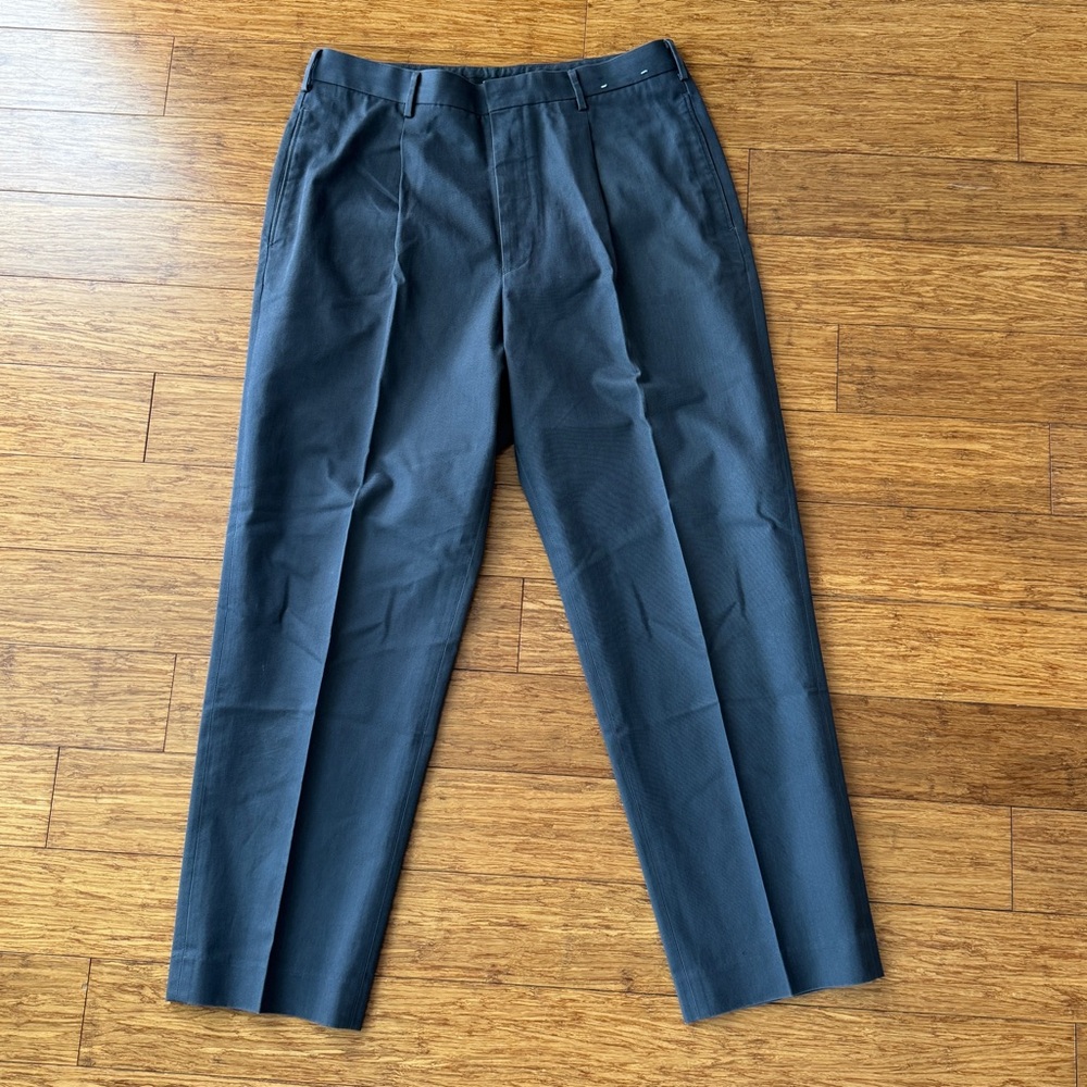 Uniqlo x Jil Sander +J Gray Cotton Pleated Pants, US 31